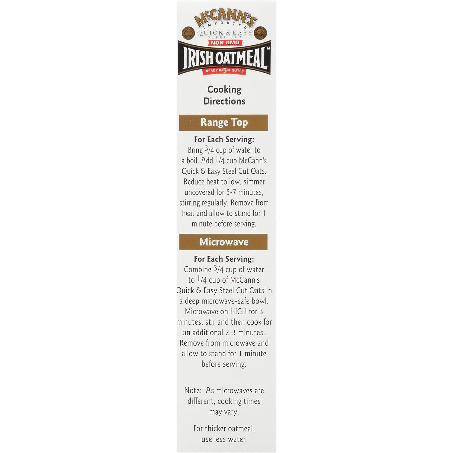 image:imageMcCanns Irish Oatmeal Quick Cooking Rolled Oats 16 OunceQuick Easy