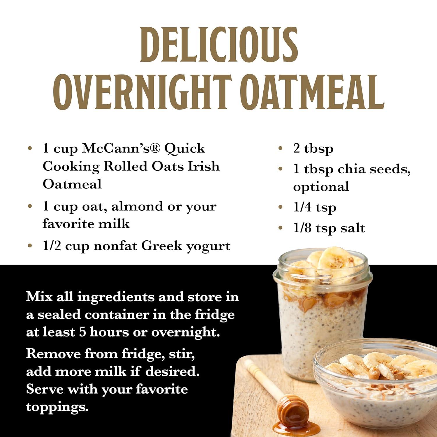 image:imageMcCanns Irish Oatmeal Quick Cooking Rolled Oats 16 OunceRolled