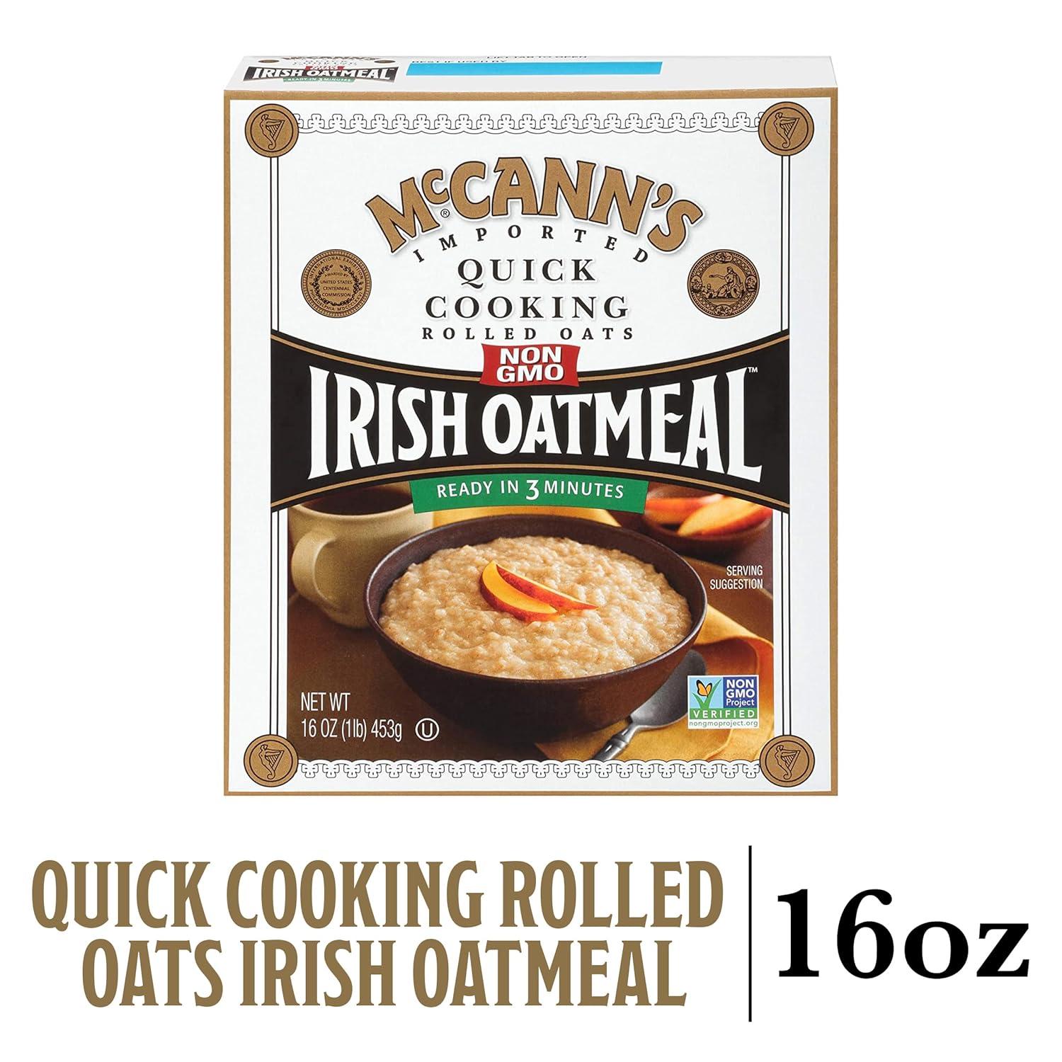 image:imageMcCanns Irish Oatmeal Quick Cooking Rolled Oats 16 OunceRolled