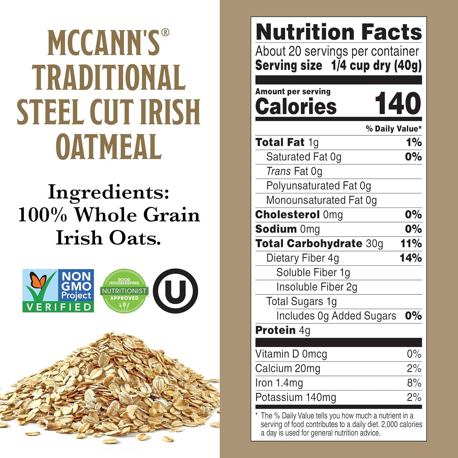 image:imageMcCanns Irish Oatmeal Quick Cooking Rolled Oats 16 OunceTin