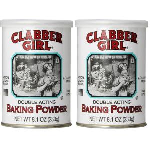 Clabber Girl Double Acting Baking Powder, 8.1 Ounce(8.1 Ounce (Pack of 2))