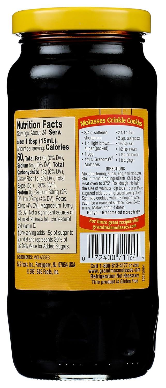 image:imageGRANDMAS Molasses Unsulphered 12 FZ115 Ounce Pack of 1