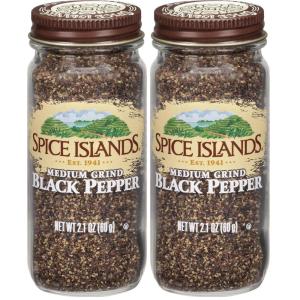 Spice Islands Medium Grind Black Pepper, 2.1 Ounce(2.1 Ounce (Pack of 2))