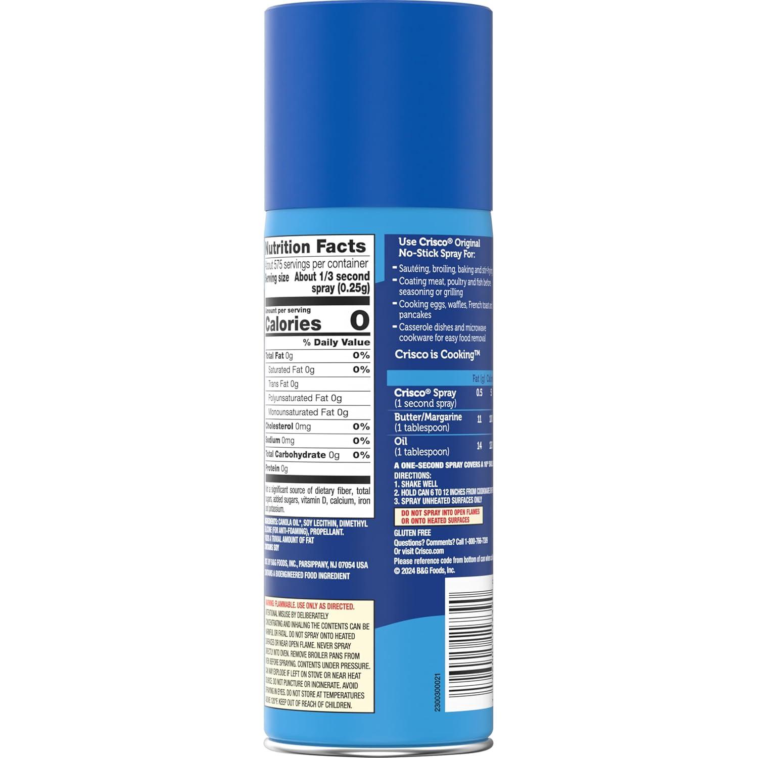 image:imageCrisco Original NoStick Cooking Spray 6 OunceOriginal