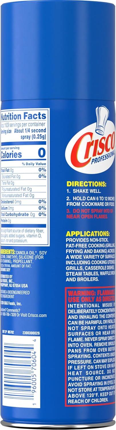 image:imageCrisco Professional NoStick Cooking Spray Cooking Pro 17 Ounce17 Ounce Pack of 1