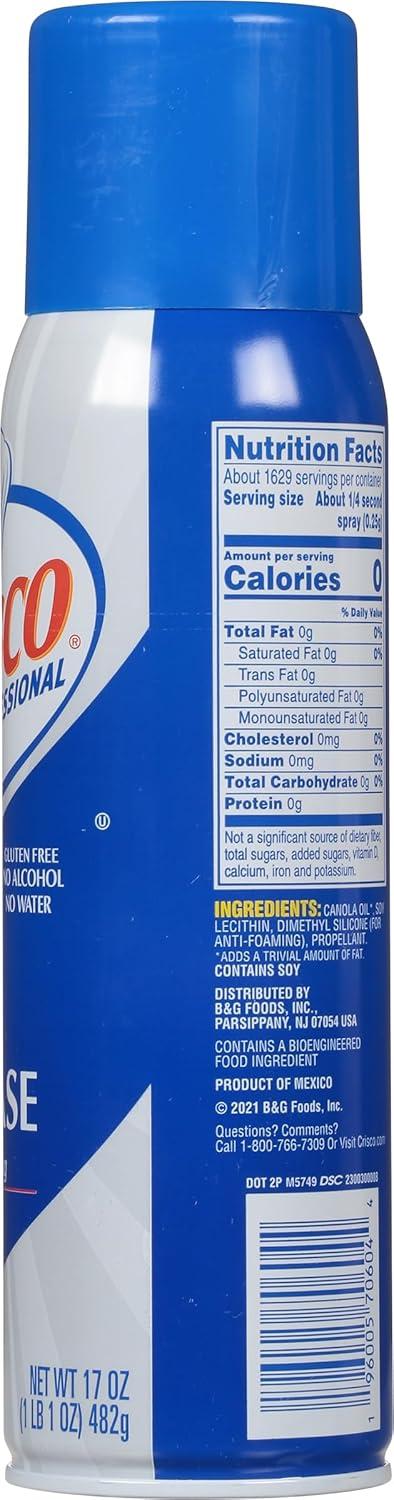 image:imageCrisco Professional NoStick Cooking Spray Cooking Pro 17 Ounce17 Ounce Pack of 5