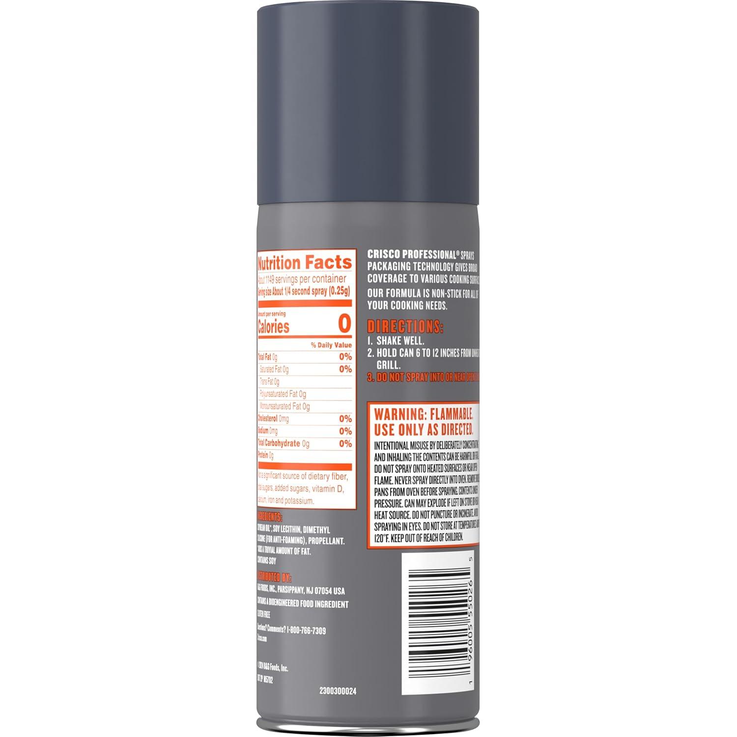 image:imageCrisco Professional NoStick Cooking Spray Grill Master 12 OunceUnflavored